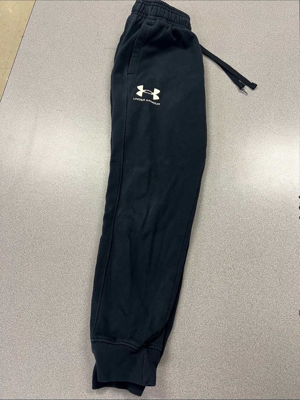 Under Armour Kids Black Jogger Sweatpants with White Logo